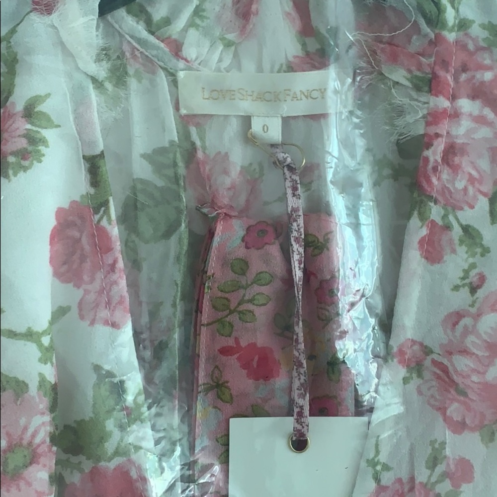 NWT LoveShackFancy Arlo silk dress in patchwork - Picture 5 of 6